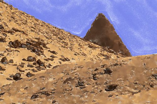 Puinhopen voor de piramide