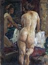 Vrouwelijk naakt voor de spiegel, Paul paede - 1929 van Atelier Liesjes thumbnail