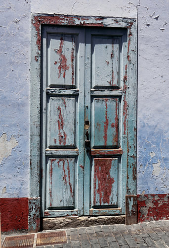 Blauwe deur La Palma