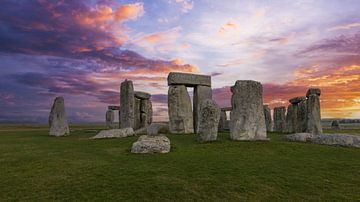 Stonehenge, le célèbre cercle de pierres en Angleterre sur Maarten Hoek