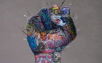 Clenched Graffiti Fist van Rene Ladenius Digital Art thumbnail