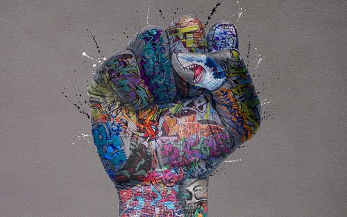 Geballte Graffiti-Faust