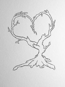 Arbre d'amour sur beangrphx Illustration and paintings