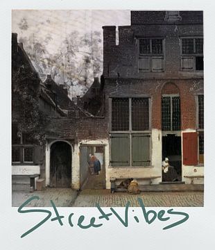 Streetvibes - Het straatje van Johannes Vermeer in Polaroid van MadameRuiz
