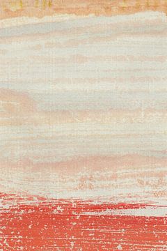 Abstract landschap schilderij. Zen pastels van Dina Dankers