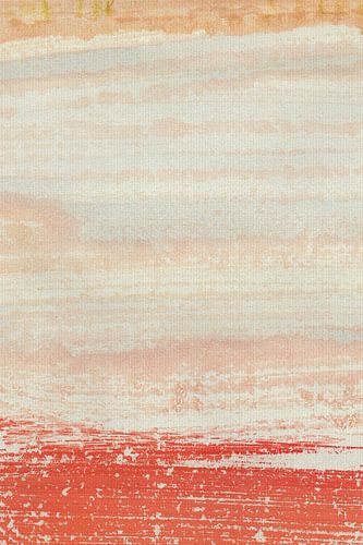 Abstract landschap schilderij. Zen pastels