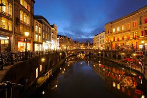 Oudegracht in Utrecht - Stadhuisbrug von Donker Utrecht