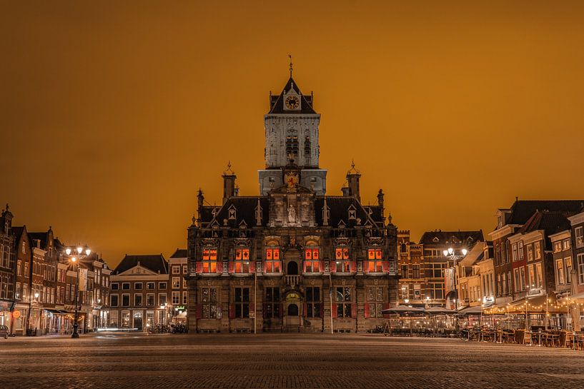 Das alte Rathaus von Delft von Michael Fousert