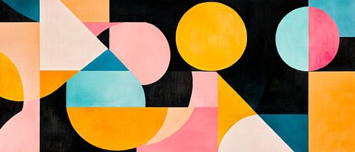 Abstracte geometrie in pastelkleuren