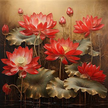 Lotusbloemen van Wall Wonder