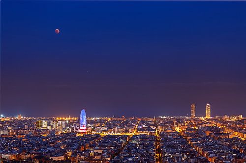 Total Lunar Eclipse over Barcelona