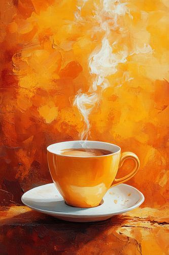 tasse de café chaud ou cappuccino illustration