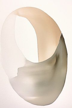 Modern Abstract Taupe / Beige van ARTEO Schilderijen
