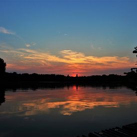 Zonsondergang Delftse Hout van Mart Beeftink