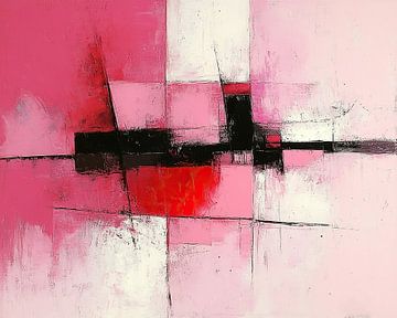 Pink and Black | Serene Abstract Pink and Black by Zen and More