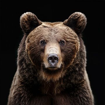 Portrait brown bear by TheXclusive Art