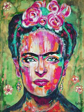 Frida "Bloemen" van Kathleen Artist Fine Art
