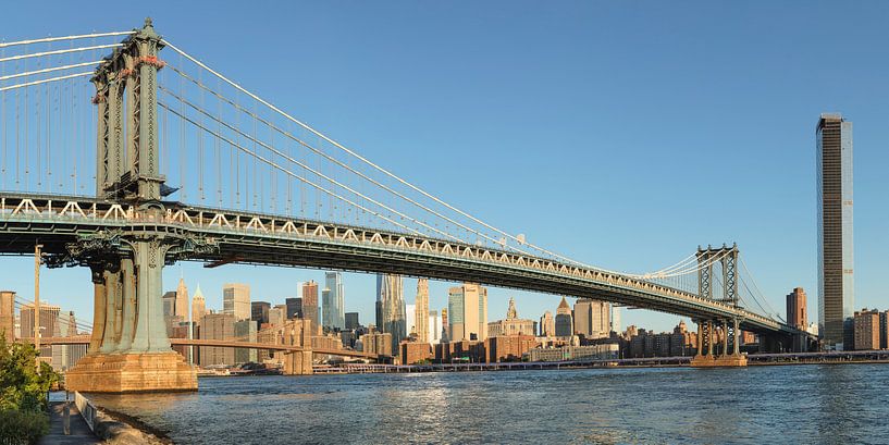 Skyline von Manhattan und  Manhattan Bridge, New York, USA von Markus Lange