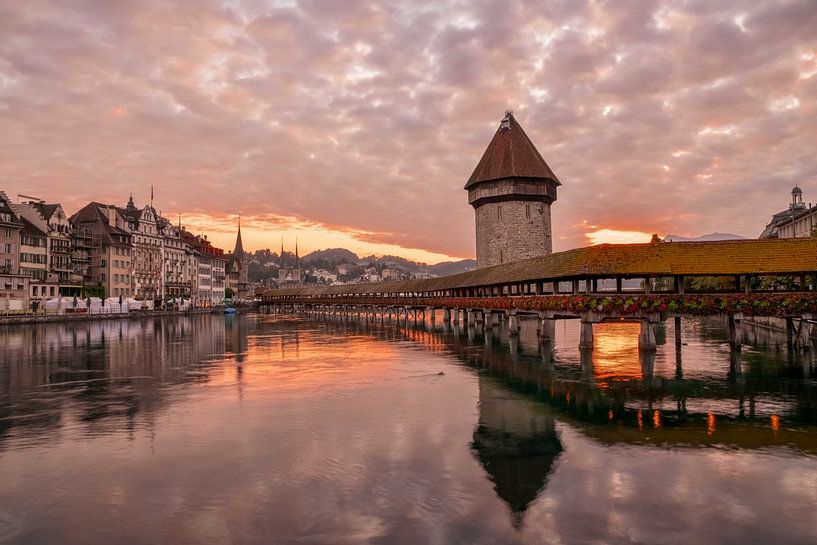 Pont de chapelle à Lucerne par Romy Oomen