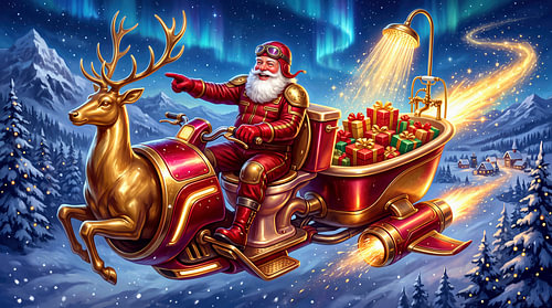 Father Christmas – A journey through the stars to the big present-giving