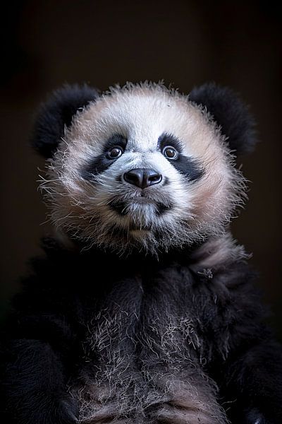 Porträt eines neugierigen Pandas von Art & Soul Creations