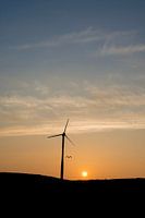 Windmolen zonsopkomst