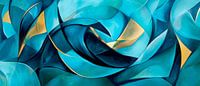 Abstract blue wave structure by Poster Art Shop thumbnail