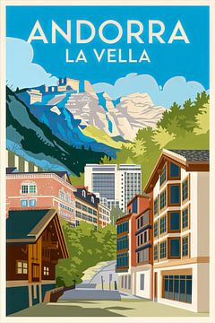 Andorra la Vella, Andorra. van Poster Art Shop