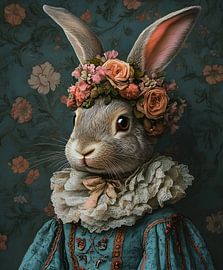 Rabbit portrait by But First Framing