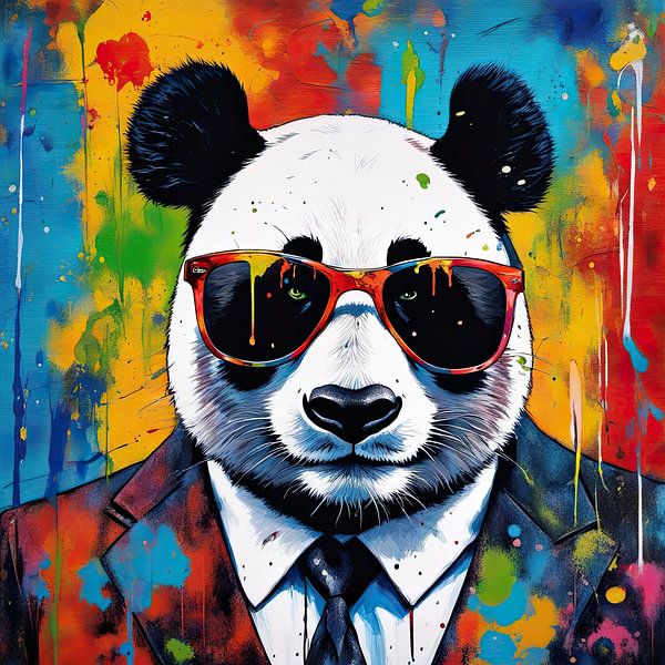 Pop Art Panda 05.11 von Blickfänger Gemälde