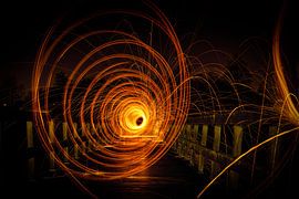 Lichtpainting - brug - Tomorrowland von Sven Van Santvliet