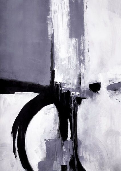 violet zwart abstract van Ela Szczepaniak