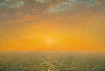 Zonsondergang op zee, John Frederick Kenssett