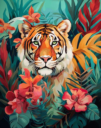 Tiger in bloom