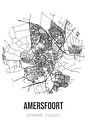 Amersfoort (Utrecht) | Map | Black and white by MyCityPoster thumbnail