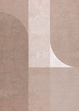 TW Living - Abstract art HANNA brown van TW living