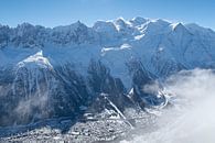 Chamonix mit Mont Blanc von Menno Boermans Miniaturansicht