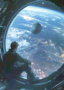 Der Blick von oben auf den Weltraum