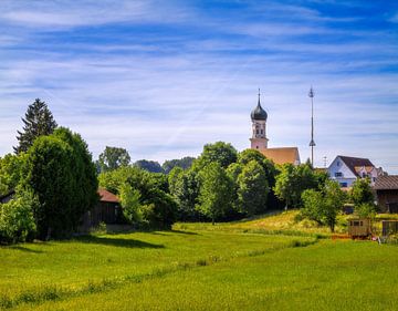 Landelijke kerk in een Beiers dorp