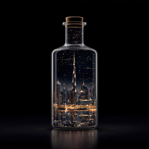 Dubai in glazen fles