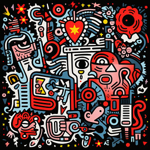 Abstrakte Doodle-Kunst