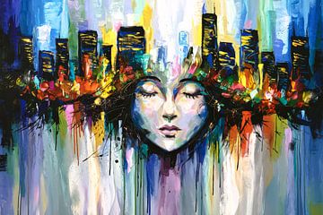 Woman and city in harmony by Imperial Art House