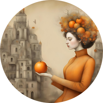 Appelsienen -Sinaasappelen uit de serie Fruit - 3 - van Rita Bardoul