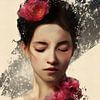Flower girl II | Digital oil painting with a bohemian twist by MadameRuiz