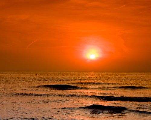 Zonsondergang strand van Callantsoog