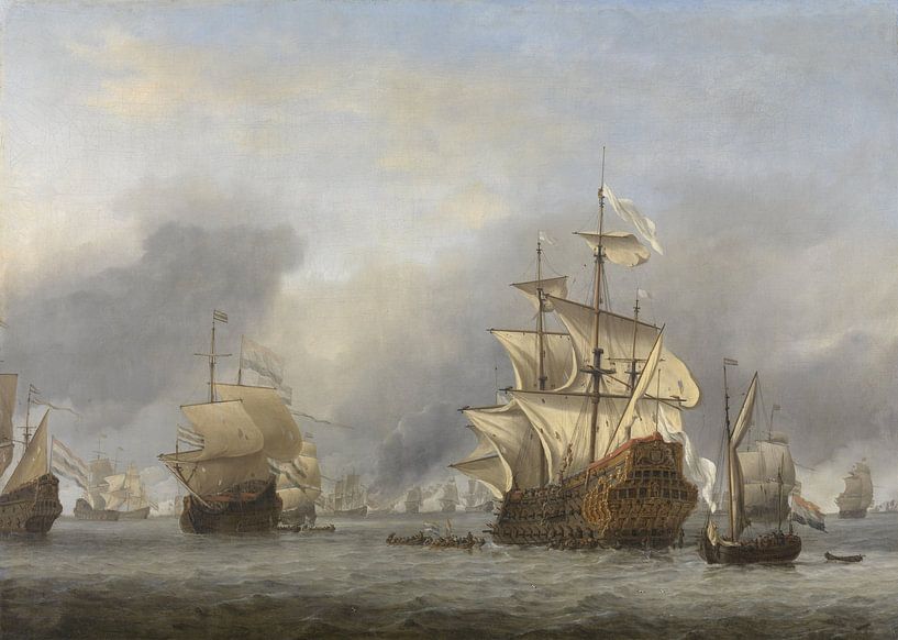 Seeschlacht Malerei - Die Eroberung des Königlichen Prinzen von Schilderijen Nu