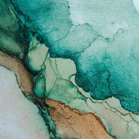 Green Abstract Landscape Earth Flow by Femea Art ai