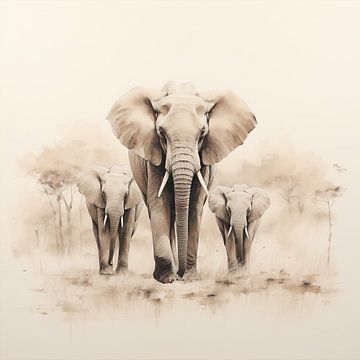 Elephant | Elephants by ARTEO Paintings
