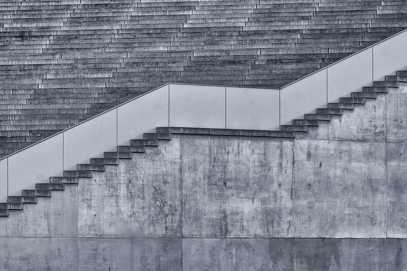 Stairs Marie-Elisabeth-Lueders-Haus. Black and White by Marco Liberto