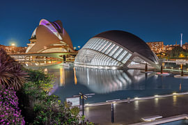 Night-time view of the City of Arts and Sciences by Christoph Hermann